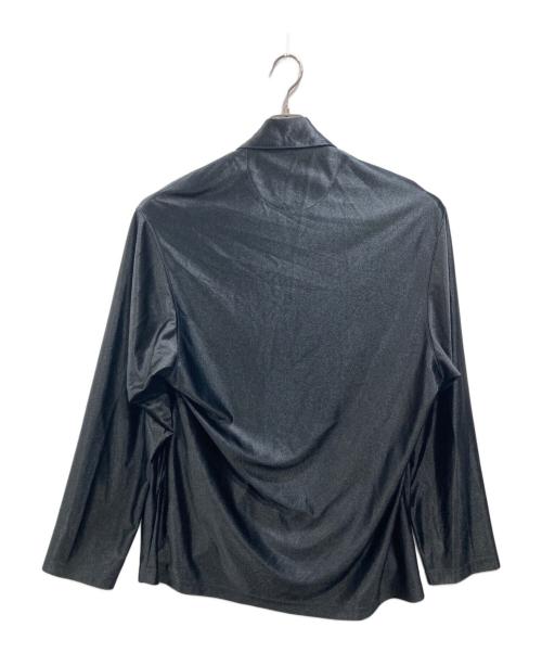 BALENCIAGA（バレンシアガ）BALENCIAGA (バレンシアガ) スナップボタン サテンロングスリーブシャツ ブラック サイズ:SIZE XXSの古着・服飾アイテム