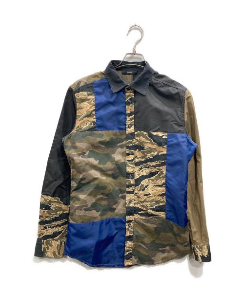 DIESEL（ディーゼル）DIESEL (ディーゼル) 切替シャツ マルチカラー サイズ:SIZE Mの古着・服飾アイテム