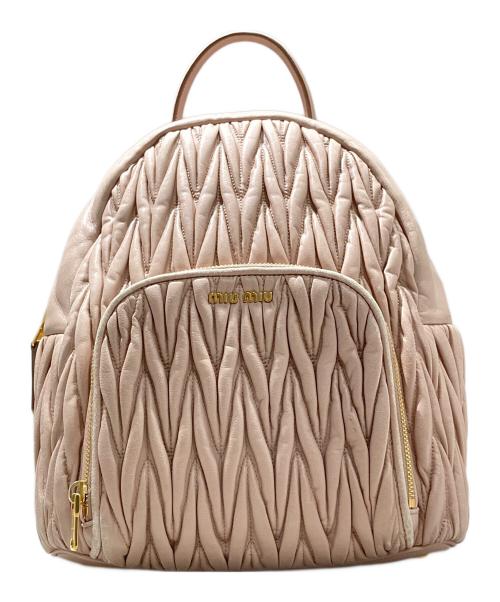 MIU MIU（ミュウミュウ）MIU MIU (ミュウミュウ) マテラッセバックパック ピンクの古着・服飾アイテム