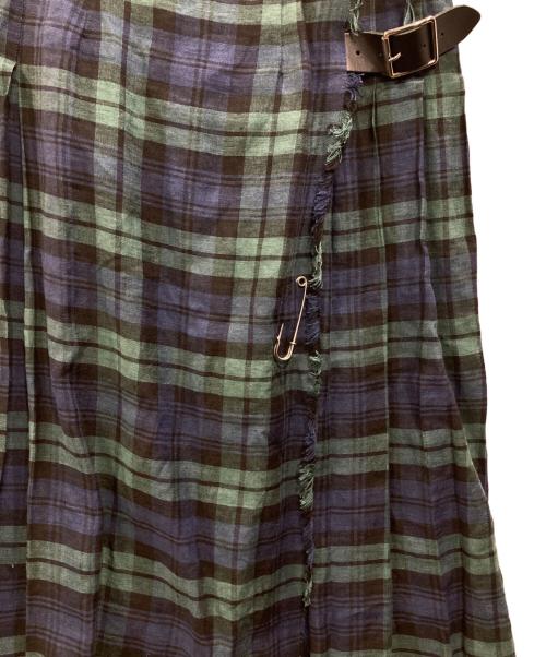 O'NEIL OF DUBLIN（オニールオブダブリン）O'NEIL OF DUBLIN (オニールオブダブリン) ラップスカート グリーン サイズ:SIZE 8の古着・服飾アイテム