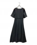 HER LIP TOハーリップトゥ）の古着「Adelaide Slit Sleeve Belted Dress」｜ブラック