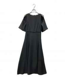HER LIP TO（ハーリップトゥ）の古着「Adelaide Slit Sleeve Belted Dress」｜ブラック