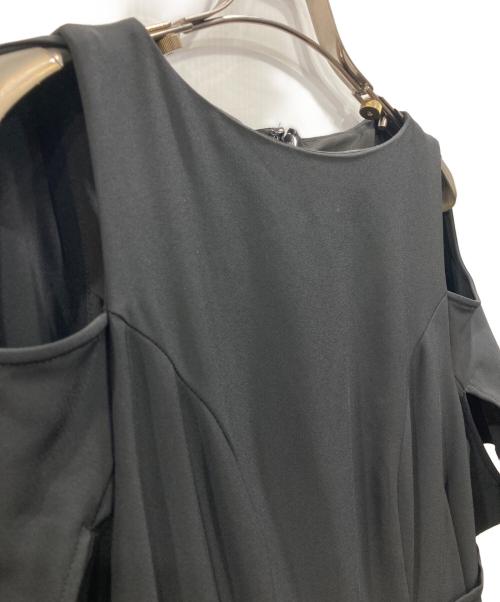 HER LIP TO（ハーリップトゥ）Her lip to (ハーリップトゥ) Adelaide Slit Sleeve Belted Dress ブラック サイズ:Sの古着・服飾アイテム
