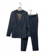 green label relaxingグリーンレーベルリラクシング）の古着「ダブルジャケットセットアップ」｜ネイビー