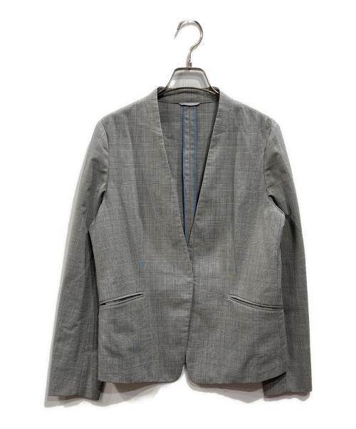 green label relaxing（グリーンレーベルリラクシング）green label relaxing (グリーンレーベルリラクシング) ノーカラージャケット グレー サイズ:40の古着・服飾アイテム