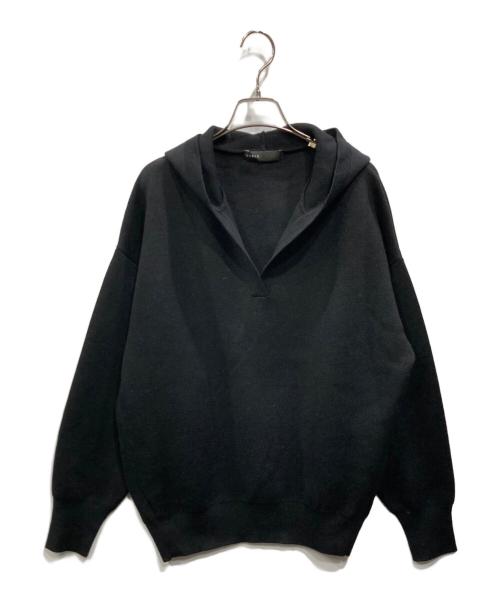 Noble（ノーブル）Noble (ノーブル) 接結タック編みフードプルオーバー2 ブラック サイズ:freeの古着・服飾アイテム