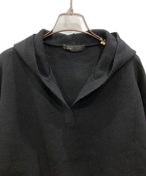 Noble（ノーブル）Noble (ノーブル) 接結タック編みフードプルオーバー2 ブラック サイズ:freeの古着・服飾アイテム
