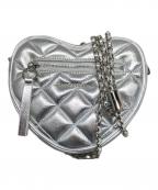 CHARLES & KEITHチャールズアンドキース）の古着「フィロメナ キルトハートクロスボディバッグ」｜シルバー