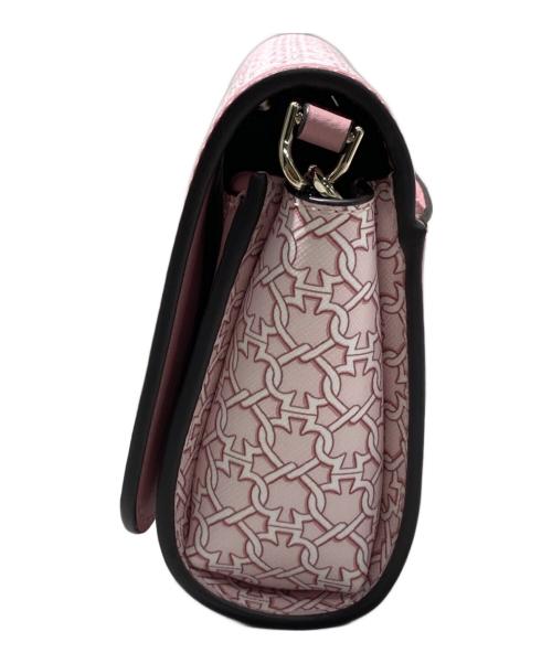 Kate Spade（ケイトスペード）Kate Spade (ケイトスペード) スペード リンク PVC レザー スモール フラップ クロスボディー ピンクの古着・服飾アイテム