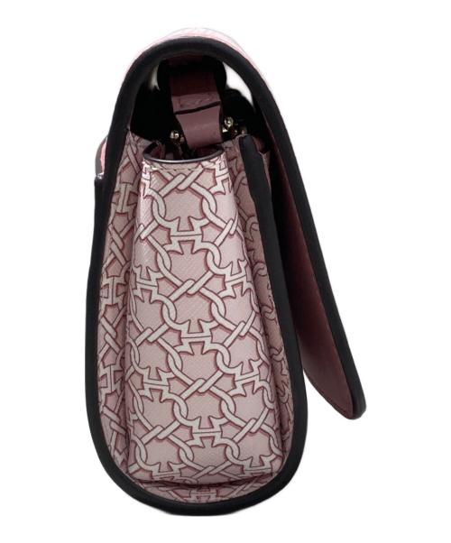 Kate Spade（ケイトスペード）Kate Spade (ケイトスペード) スペード リンク PVC レザー スモール フラップ クロスボディー ピンクの古着・服飾アイテム