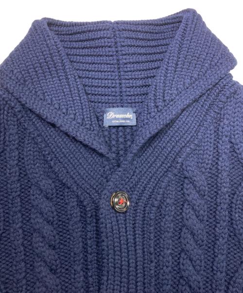 Drumohr（ドルモア）Drumohr (ドルモア) ショールカラー ケーブルニット カーディガン ネイビー サイズ:48の古着・服飾アイテム