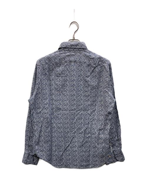 finamore（フィナモレ）finamore (フィナモレ) BARNEYS NEWYORK (バーニーズ・ニューヨーク) 総柄シャツ ネイビー サイズ:Lの古着・服飾アイテム