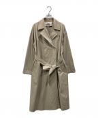 DANSKINダンスキン）の古着「ストレッチライトトレンチコート」｜ベージュ