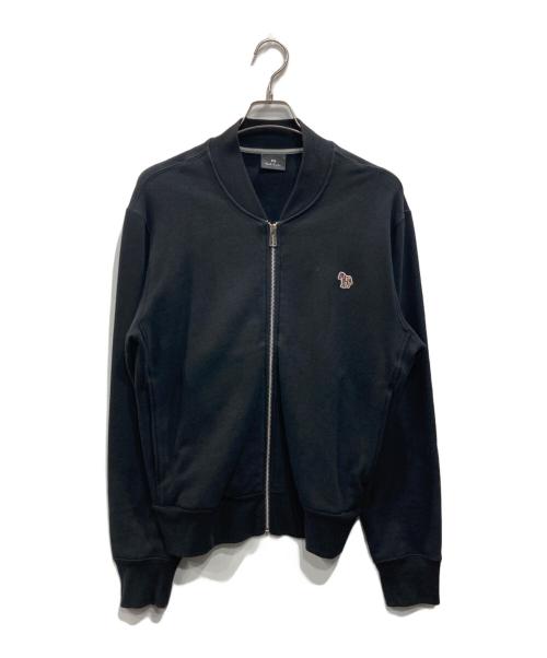 PS Paul Smith（ＰＳポールスミス）PS Paul Smith (ＰＳポールスミス) スウェットブルゾン ブラック サイズ:Lの古着・服飾アイテム