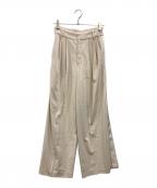 FRAY IDフレイ アイディー）の古着「サイドラインワイドパンツ」｜アイボリー