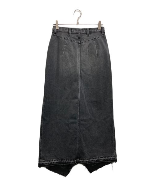 styling/（スタイリング）styling/ (スタイリング) ヘムフレア2WAYデニムスカート ブラック サイズ:Mの古着・服飾アイテム