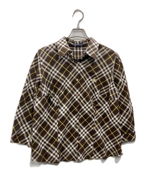 BURBERRY LONDON（バーバリーロンドン）BURBERRY LONDON (バーバリーロンドン) チェックシャツ ブラウン サイズ:46の古着・服飾アイテム