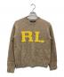 POLO RALPH LAUREN（ポロ・ラルフローレン）の古着「RLレタードロゴクルーニット」｜ブラウン
