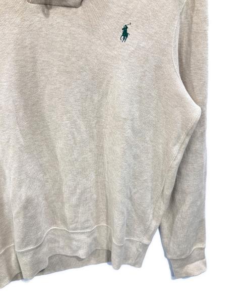 POLO RALPH LAUREN（ポロ・ラルフローレン）POLO RALPH LAUREN (ポロ・ラルフローレン) ロゴ刺繍スウェット ベージュ サイズ:Mの古着・服飾アイテム