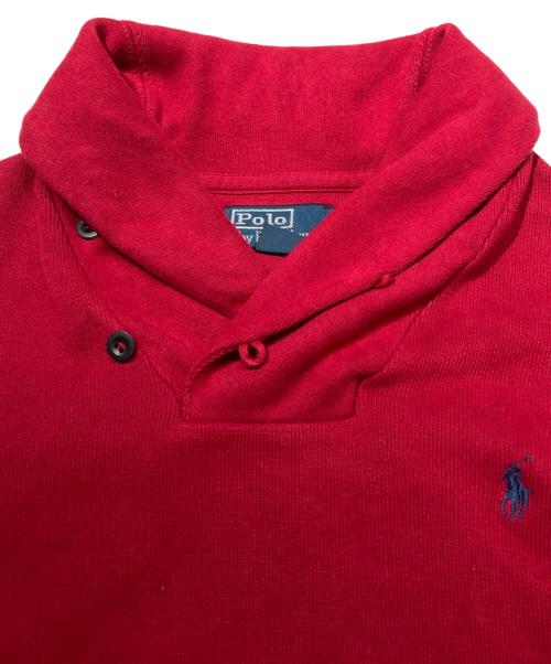 POLO RALPH LAUREN（ポロ・ラルフローレン）POLO RALPH LAUREN (ポロ・ラルフローレン) ロゴ刺繍スウェット レッド サイズ:Mの古着・服飾アイテム
