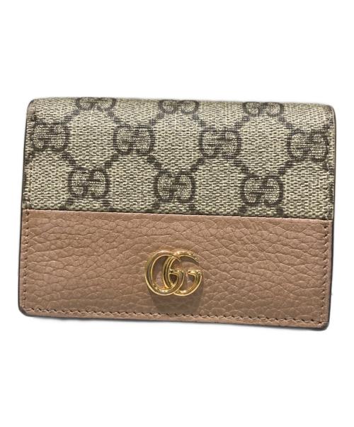GUCCI（グッチ）GUCCI (グッチ) ダブルG カードケース ウォレット ブラウンの古着・服飾アイテム