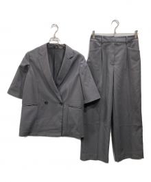 PLST（プラステ）の古着「プレミアムオックスハーフスリーブジャケット+パンツ」｜ダークグリーン