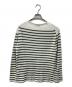 JOHN SMEDLEY (ジョンスメドレー) コットンボーダーニット ホワイト×グリーン サイズ:SIZE M：6000円