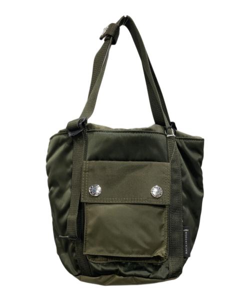 MACKINTOSH（マッキントッシュ）MACKINTOSH (マッキントッシュ) PORTER (ポーター) ミニバスケット トートバッグ カーキの古着・服飾アイテム