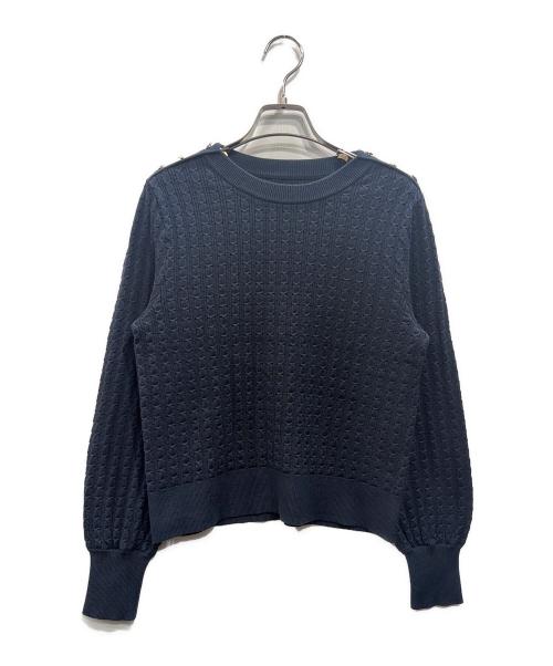 ANAYI（アナイ）ANAYI (アナイ) ミニケーブル プルオーバー ネイビー サイズ:Sの古着・服飾アイテム