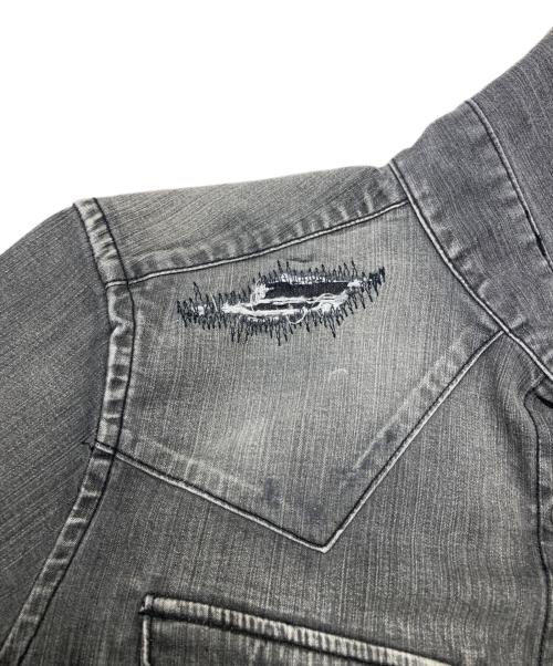 AKM（エーケーエム）AKM (エーケーエム) STRETCH DENIM 7oz PATCHWORK WESTERN（ストレッチデニム7オンスパッチワークウエスタン） ブラック サイズ:SIZE Mの古着・服飾アイテム