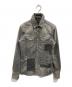 AKM（エーケーエム）の古着「STRETCH DENIM 7oz PATCHWORK WESTERN（ストレッチデニム7オンスパッチワークウエスタン）」｜ブラック