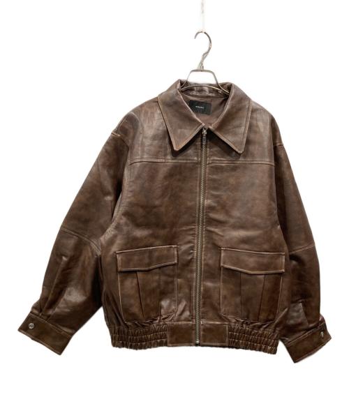 EMODA（エモダ）EMODA (エモダ) ヴィンテージライクオーバーブルゾン ブラウン サイズ:FREEの古着・服飾アイテム