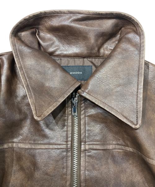 EMODA（エモダ）EMODA (エモダ) ヴィンテージライクオーバーブルゾン ブラウン サイズ:FREEの古着・服飾アイテム