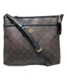 COACH（コーチ）の古着「シグネチャーショルダーバッグ」｜ブラウン