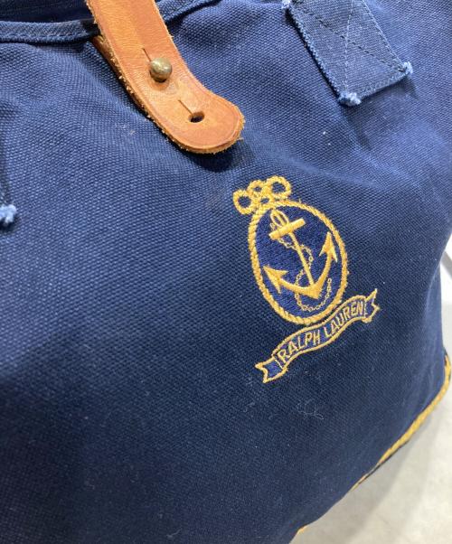 RALPH LAUREN（ラルフローレン）RALPH LAUREN (ラルフローレン) キャンバストートバッグ ネイビーの古着・服飾アイテム