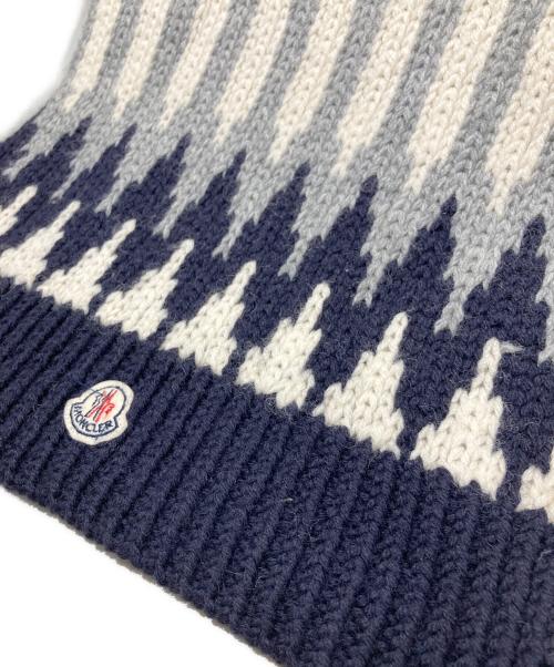 MONCLER（モンクレール）MONCLER (モンクレール) SCIARPAローゲージニットマフラ- アイボリーの古着・服飾アイテム