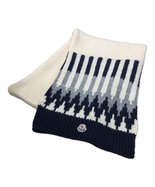 MONCLER（モンクレール）MONCLER (モンクレール) SCIARPAローゲージニットマフラ- アイボリーの古着・服飾アイテム