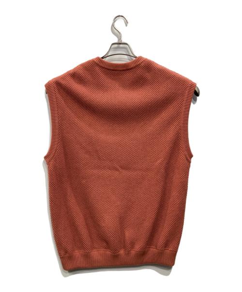 crepuscule（クレプスキュール）crepuscule (クレプスキュール) 鹿の子ニットベスト レッド サイズ:2の古着・服飾アイテム