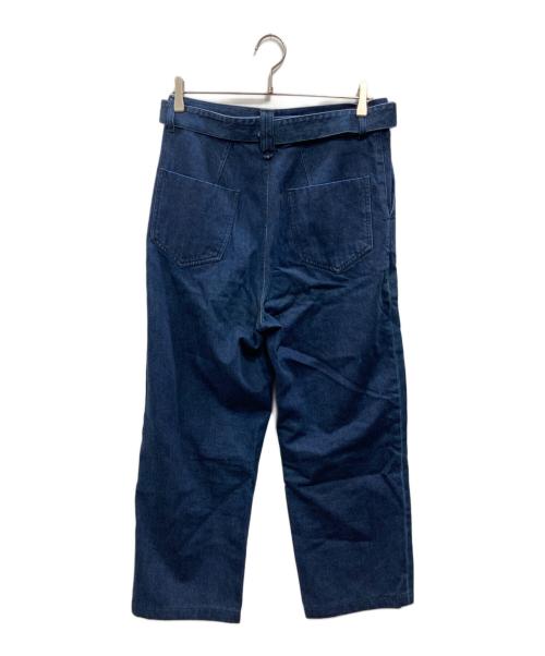 CULLNI（クルニ）CULLNI (クルニ) Fringe Wide Denim With Long Belt（フリンジ・ワイドデニム・ウィズ・ロングベルト） ネイビー サイズ:SIZE Mの古着・服飾アイテム