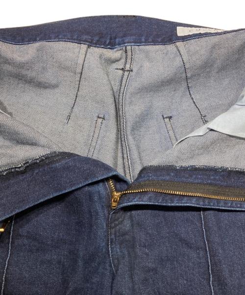 CULLNI（クルニ）CULLNI (クルニ) Fringe Wide Denim With Long Belt（フリンジ・ワイドデニム・ウィズ・ロングベルト） ネイビー サイズ:SIZE Mの古着・服飾アイテム