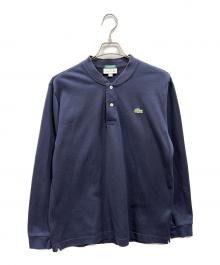 LACOSTE×BEAMS GOLF（ラコステ×ビームスゴルフ）の古着「ヘンリーネック長袖ポロシャツ」｜ネイビー