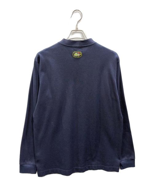 LACOSTE（ラコステ）LACOSTE (ラコステ) BEAMS GOLF (ビームスゴルフ) ヘンリーネック長袖ポロシャツ ネイビー サイズ:Mの古着・服飾アイテム