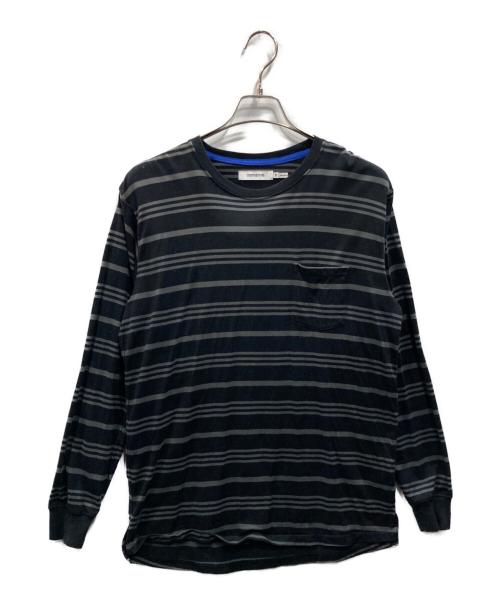 nonnative（ノンネイティブ）nonnative (ノンネイティブ) DWELLER L/S TEE COTTON JERSEY BORDER ブラック サイズ:1の古着・服飾アイテム