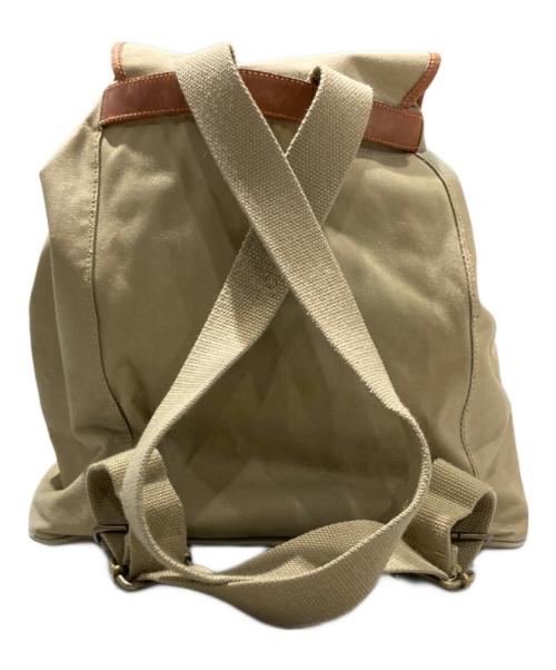 POLO RALPH LAUREN（ポロ・ラルフローレン）POLO RALPH LAUREN (ポロ・ラルフローレン) 巾着キャンバスリュック ベージュの古着・服飾アイテム