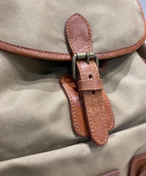 POLO RALPH LAUREN（ポロ・ラルフローレン）POLO RALPH LAUREN (ポロ・ラルフローレン) 巾着キャンバスリュック ベージュの古着・服飾アイテム