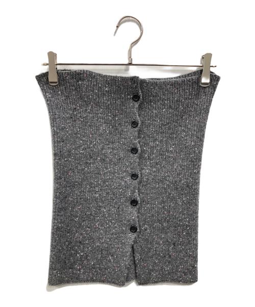 OHOTORO（オオトロ）OHOTORO (オオトロ) Mixed Tube Knit グレー サイズ:FREEの古着・服飾アイテム