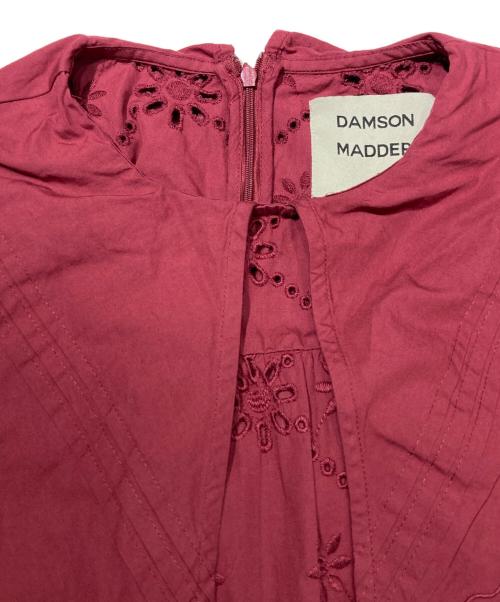 DAMSON MADDER.（ダムソンマーダー）DAMSON MADDER. (ダムソンマーダー) ビッグカラー カットワークブラウス レッド サイズ:8の古着・服飾アイテム