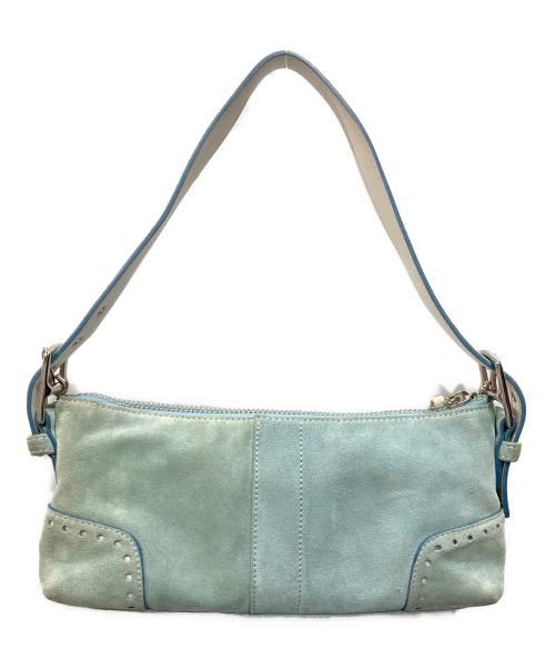 COACH（コーチ）COACH (コーチ) スエードミニショルダーバッグ ブルーの古着・服飾アイテム