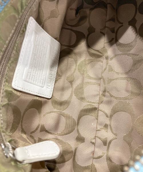 COACH（コーチ）COACH (コーチ) スエードミニショルダーバッグ ブルーの古着・服飾アイテム