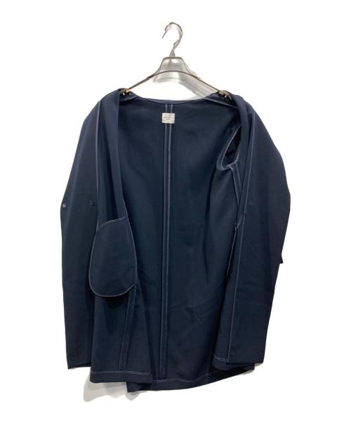 URBAN RESEARCH DOORS（アーバンリサーチドアーズ）URBAN RESEARCH DOORS (アーバンリサーチドアーズ) ダブルクロスガウンコート ネイビー サイズ:SIZE Mの古着・服飾アイテム